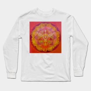 Sacral chakra angel free-hand mandala Long Sleeve T-Shirt